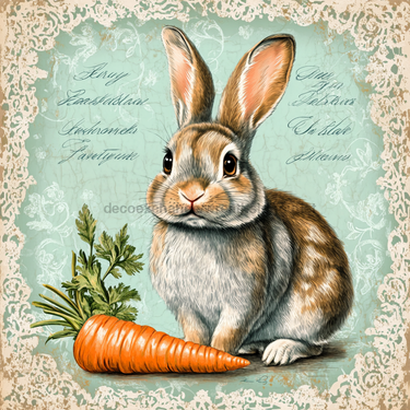 Easter Rabbit Sign, DCO-13274, Sign For Wreath, 10x10